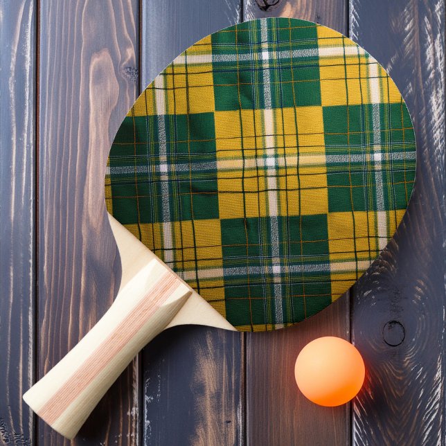 Lime Blossom Plaid Ping Pong Paddle (Creator Uploaded)