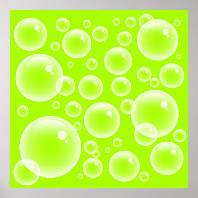 Lime Bubbles Poster (Front)