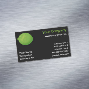 Lime Business Card Magnet