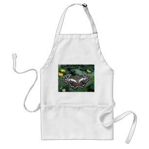 Lime Butterfly and flowers Apron