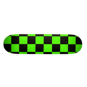 Lime Checks Skateboard