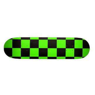 Lime Checks Skateboard