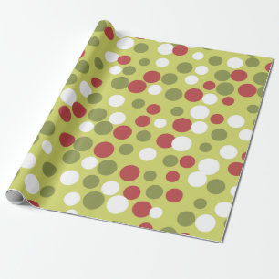 Lime Christmas Dots Wrapping Paper