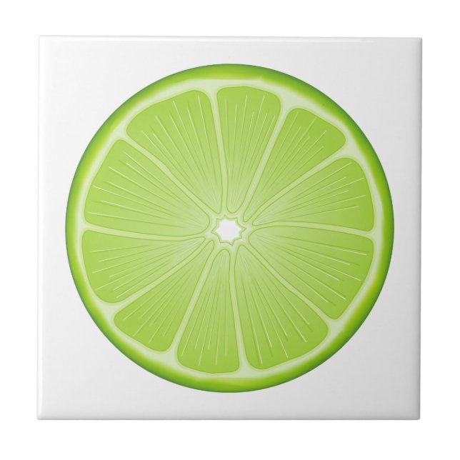 Lime Citrus Fruit Kitchen and Garden Ceramic Tile (Front)
