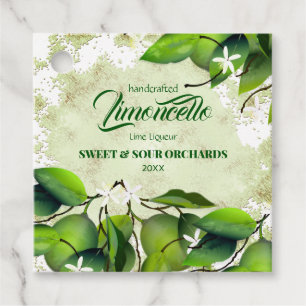 Lime Citrus Fruit Lemoncello Favour Tags