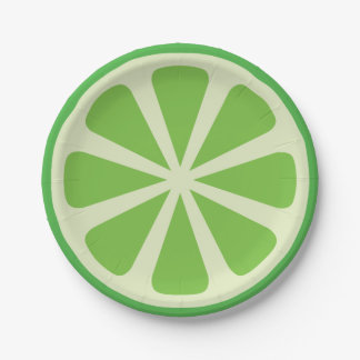 Lime Citrus Slice Cute 1st Birthday Plates