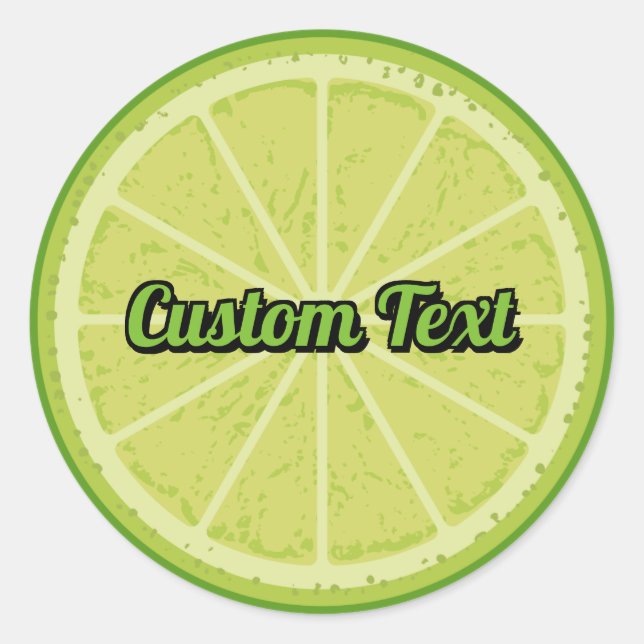 Lime Classic Round Sticker (Front)