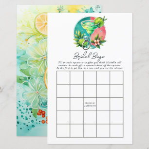 Lime, Coral & Turquoise Margs and Matrimony Bingo