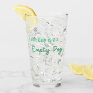 Lime Cream Each Day is a Empty Page Inspirational Glass