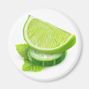 Lime, cucumber and mint magnet