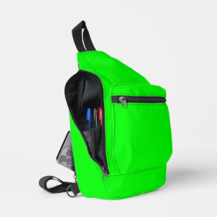 Lime Cut Sew Sling Bag with Bold Print