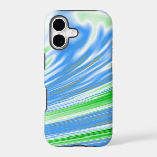 Lime Cyan White Abstract Background