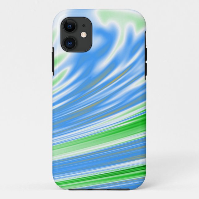 Lime Cyan White Abstract Background Case-Mate iPhone Case (Back)