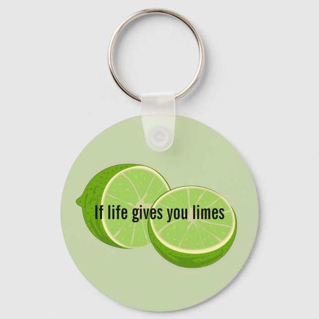 Lime Design Key Ring (Front)