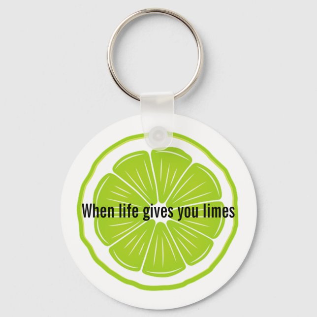 Lime Design Key Ring (Front)