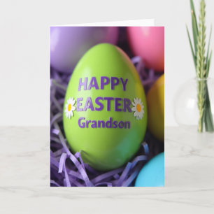 Lime Egg Floral Message Card