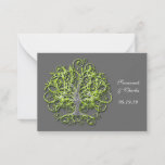 Lime Elegant Rustic Luxe Wedding Tree Advice Card<br><div class="desc">What is your advise for a long and happy marriage? On One side and Bride and Groom's Name on other with wedding date and elegant Green Tree for the Forest Wedding #Swirly Tree #Business #Card #forest #Wedding #ForestWeddingv You Choose Background Colour from almost 200 colours Lime and Brown Tree -you...</div>