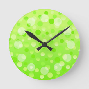 Lime Fizz 'Bubbles' clock round