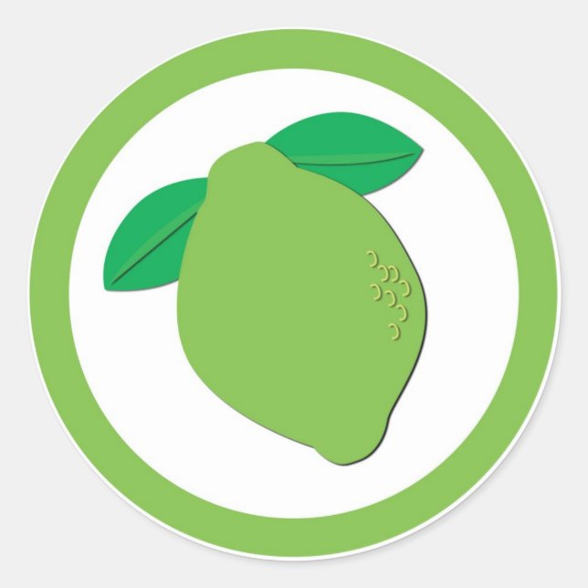 Lime flavour circle sticker labels (Front)