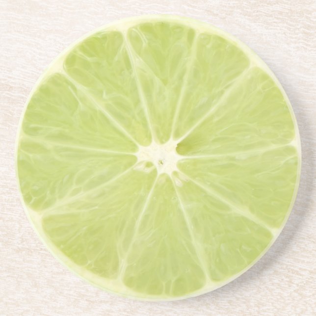 Lime Fruit Fresh Slice Coaster (Front)