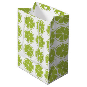 Lime Fruit Green Lime Pattern Medium Gift Bag