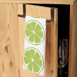 Lime Fruit Green Lime Pattern Tea Towel
