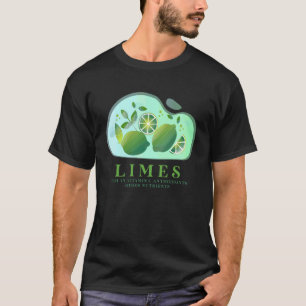 Lime Fruit Vitamin C Nutrient Vegan Fruitarian Fru T-Shirt