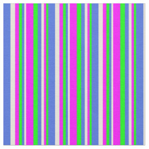 Lime, Fuchsia, Beige, and Royal Blue Coloured Fabric