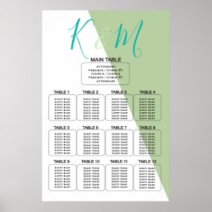 Lime Geometric Magnificent Minimalist Wedding Poster