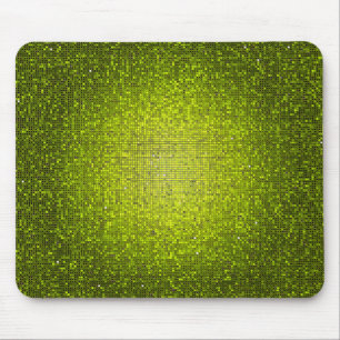 Lime Glitter Sequin Disco Personalised Mousepad