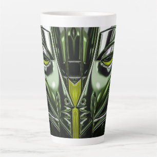 Lime Glow Metal Art Latte Mug