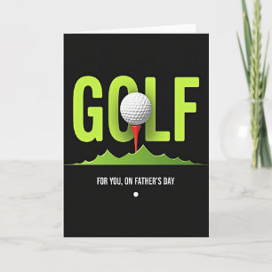 Lime Golf Sphere Fathers Day Card