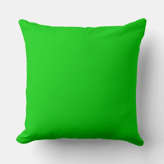 Lime green 00cc00 cushion (Front)