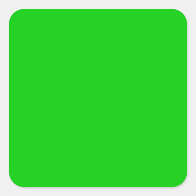 Lime green 00cc00 square sticker (Front)