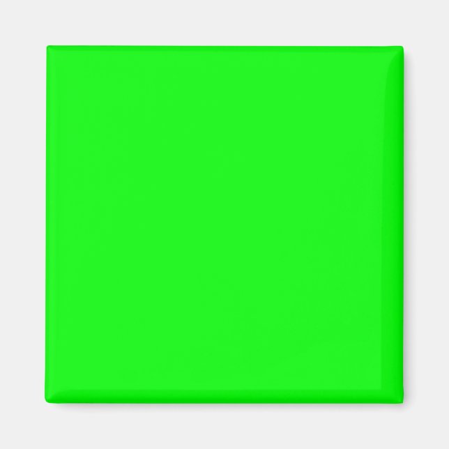 Lime Green 00FF00 Colour - With Option to Add Name Magnet (Front)
