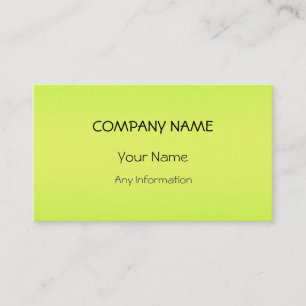 Lime Green Abstract Art Business Card