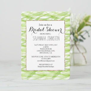 Lime Green Abstract bridal shower Invitation