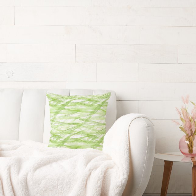 Lime Green Abstract Cushion (Couch)