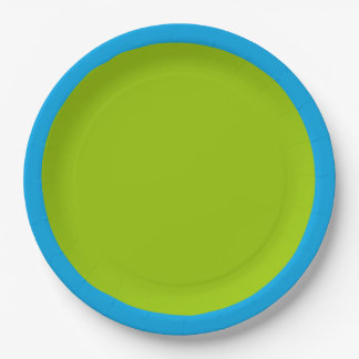 Lime Green Accent Colour Ready to Customise Paper Plate