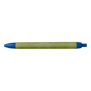 Lime Green Alligator Texture Print Blue Ink Pen