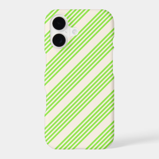 Lime green and beige five stripes pattern (Back)
