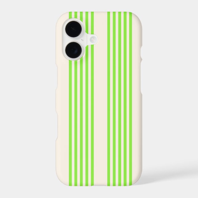 Lime green and beige five stripes pattern (Back)