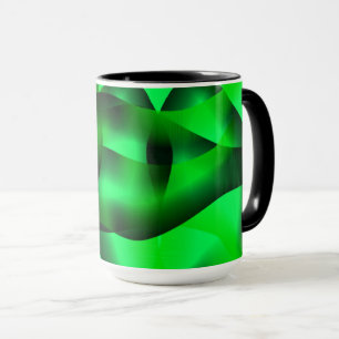 Lime green and black ripples, with some shadow? mug