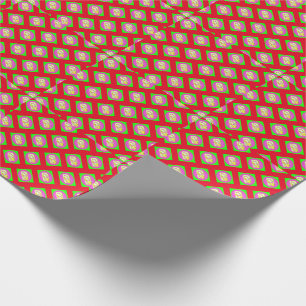 Lime Green and bright purple patterns Wrapping Paper