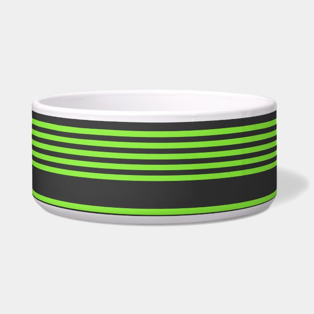 Lime green and charcoal five stripes pattern (Front)
