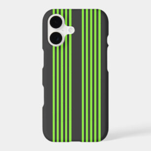 Lime green and charcoal five stripes pattern