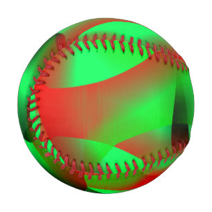Lime green and clear red curling, with shadow? baseball