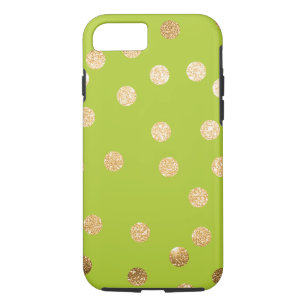 Lime Green and Gold City Dots iPhone 8/7 Case