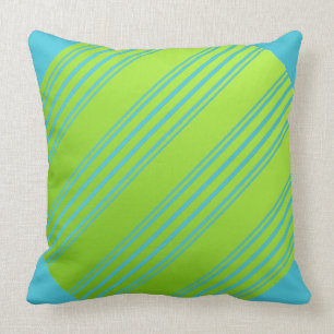 Lime Green And Turquoise Cushion