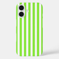 Lime green and white candy stripes
